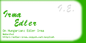 irma edler business card
